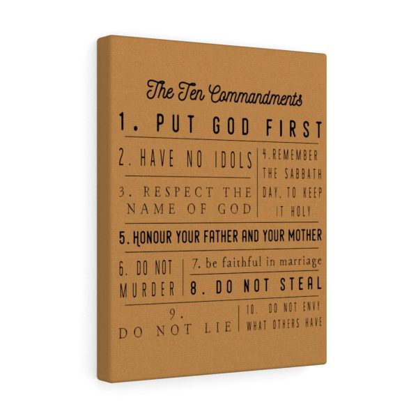 Scripture Canvas Ten Commandments Gold Christian Meaningful Framed Prints, Canvas Paintings - Image 4