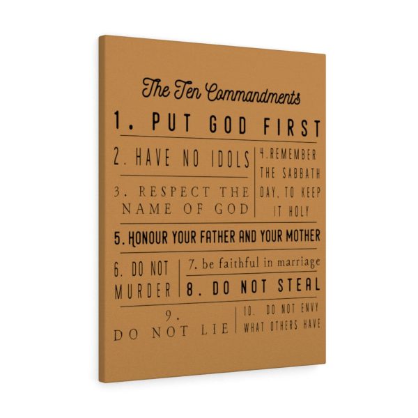 Scripture Canvas Ten Commandments Gold Christian Meaningful Framed Prints, Canvas Paintings