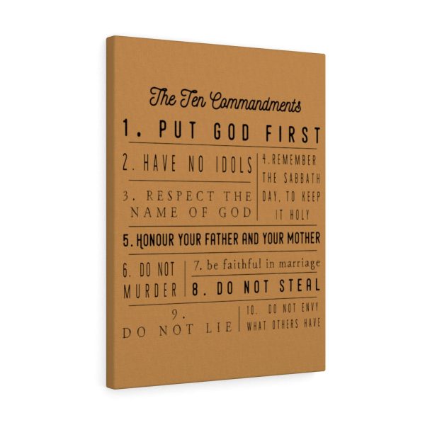 Scripture Canvas Ten Commandments Gold Christian Meaningful Framed Prints, Canvas Paintings - Image 8