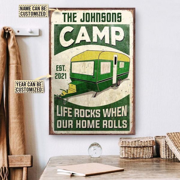 Personalized Canvas Painting Frames Camp Camper Life Rocks Framed Prints, Canvas Paintings