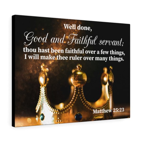 Bible Verse Canvas Well Done Matthew 25:23 Christian Framed Prints, Canvas Paintings