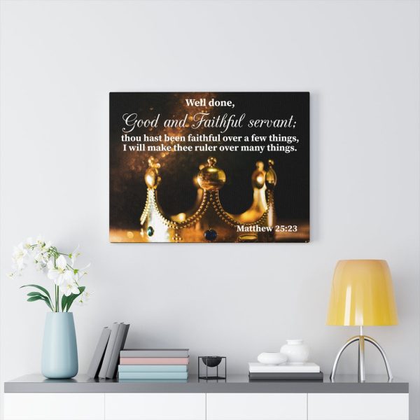 Bible Verse Canvas Well Done Matthew 25:23 Christian Framed Prints, Canvas Paintings - Image 4