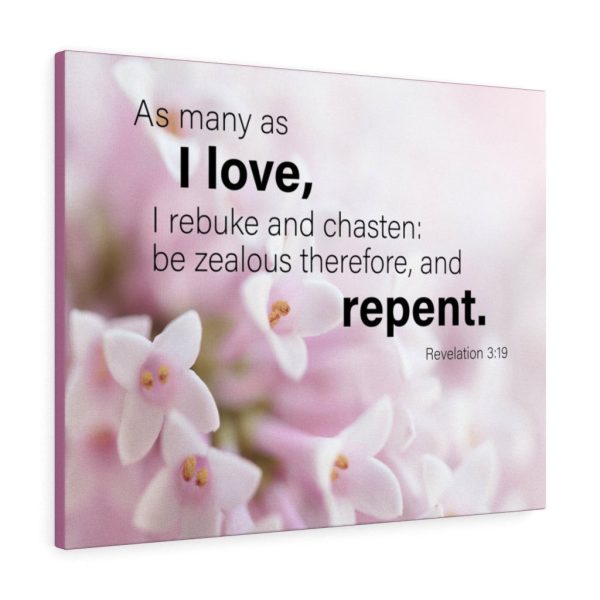 Bible Verse Canvas I Love Repent Revelation 3:19 Christian Framed Prints, Canvas Paintings