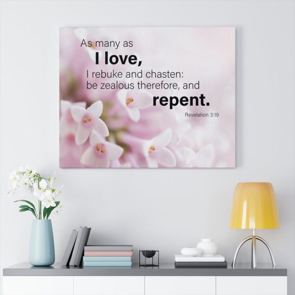 Bible Verse Canvas I Love Repent Revelation 3:19 Christian Framed Prints, Canvas Paintings - Image 4