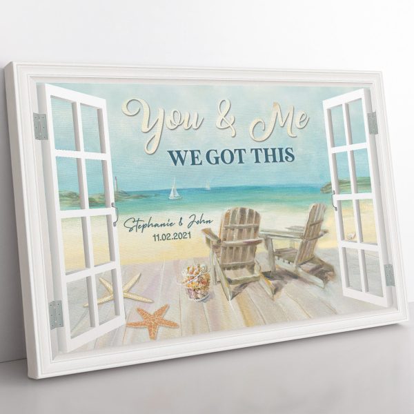 Personalized Anniversary Gift Ideas Gift Home Decorations, You and Me We Got This, Gift Ideas Gift ideas for Couple Framed Prints, Canvas Paintings - Image 3