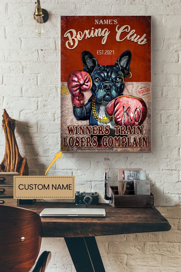 Boxing Ring Personalized Canvas Decor Gift For Gymer Weightlifter Boxer Dog Lover Canvas Gallery Painting Wrapped Canvas Framed Prints, Canvas Paintings