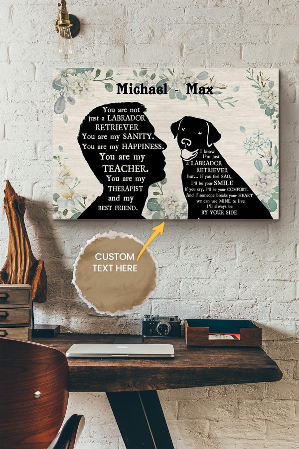 Labrador Boy Therapist Best Friend Personalized Canvas Animal Gift For Dog Lover Dog Foster Puppy Fan Canvas Gallery Painting Wrapped Canvas Framed Prints, Canvas Paintings