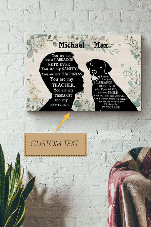 Labrador Boy Therapist Best Friend Personalized Canvas Animal Gift For Dog Lover Dog Foster Puppy Fan Canvas Gallery Painting Wrapped Canvas Framed Prints, Canvas Paintings - Image 2