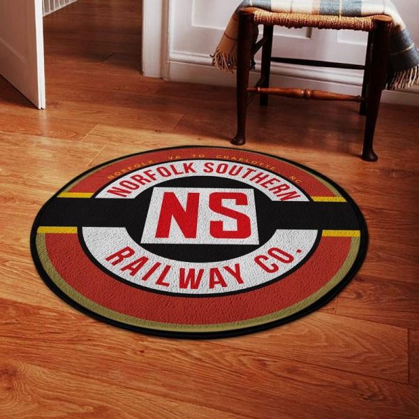 Norfolk Living Room Round Mat Circle Rug Norfork Southern Railway