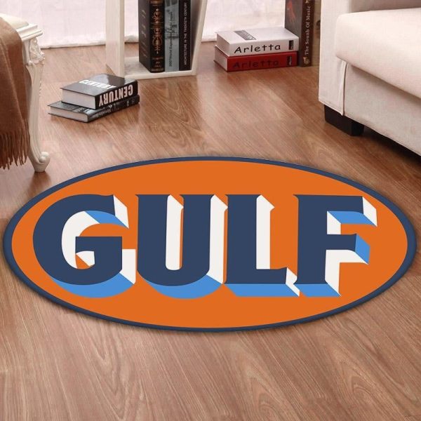 Lemans Round Mat Gulf Racing Lemans Steve Mcqueen Round Floor Mat Room Rugs Carpet Outdoor Rug Washable Rugs - Image 2