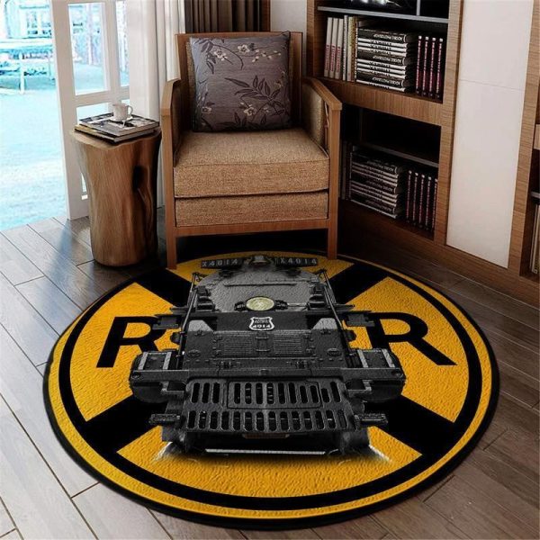 Unionpacific Round Mat Union Pacific Big Boy 4Round Floor Mat Room Rugs Carpet Outdoor Rug Washable Rugs - Image 2