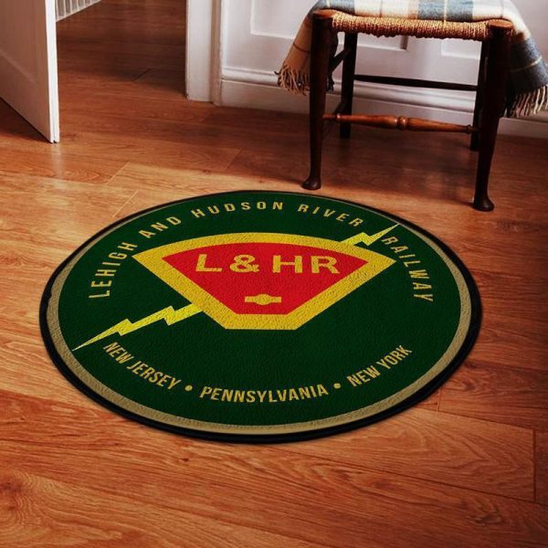 Lehigh Round Mat Lehigh & Hudson River Railway Round Floor Mat Room Rugs Carpet Outdoor Rug Washable Rugs - Image 2