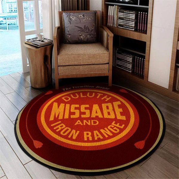 Duluth Living Room Round Mat Circle Rug Duluth, Missabe, & Iron Range Railroad - Image 2