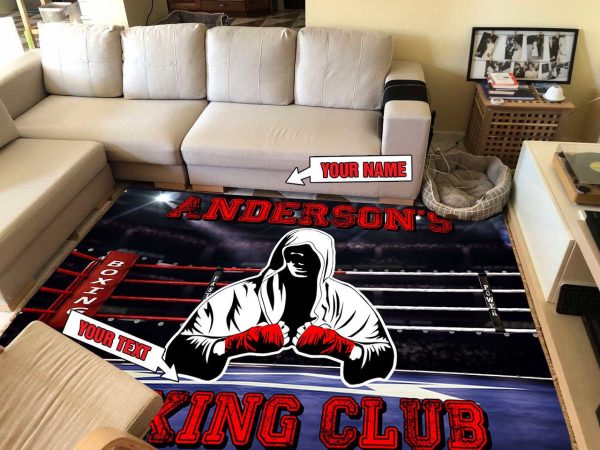 Personalized Boxing Ring Area Rug Washable Rugs Carpet Luxury Area Rug - Image 3