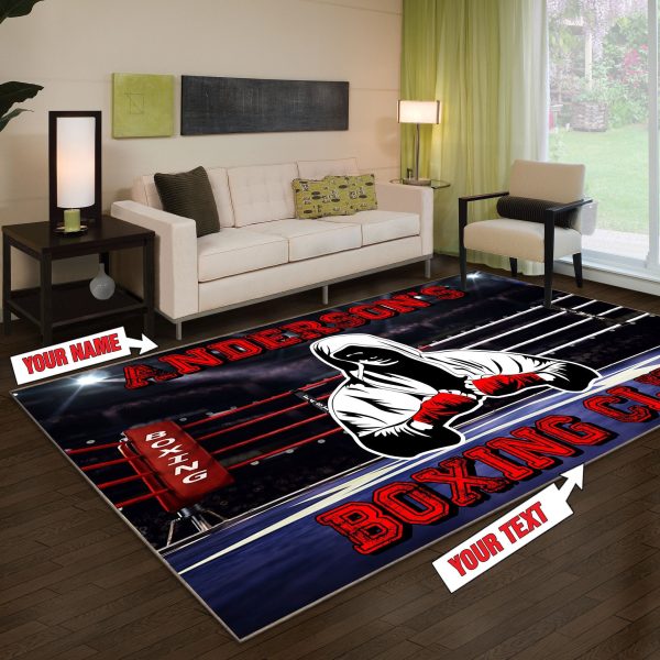 Personalized Boxing Ring Area Rug Washable Rugs Carpet Luxury Area Rug - Image 2