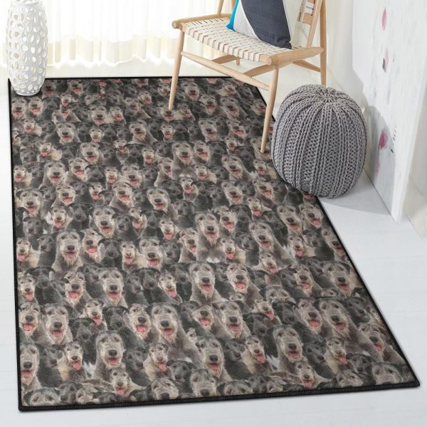 Irish Wolfhound Carpet Irish Wolfhound Rug Rectangle Rugs Washable Area Rug Non-Slip Carpet For Living Room Bedroom