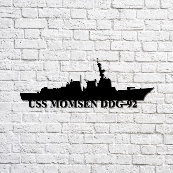 Uss Momsen Ddg92 Navy Ship Metal Sign, Memory Wall Metal Sign Gift For