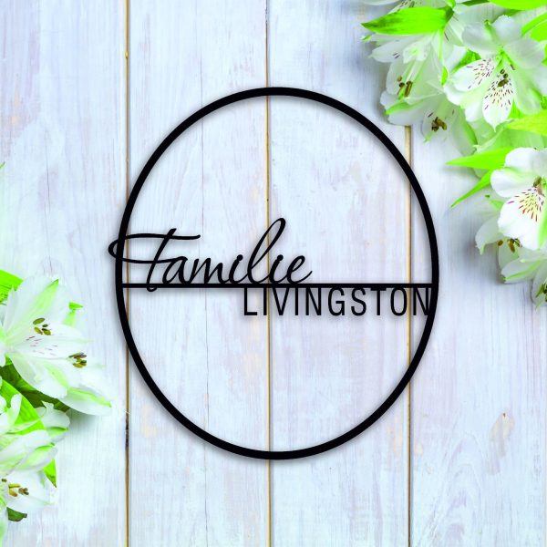 here PrintPrint Personalized Family Name Metal Sign, Metal Establis - Image 2