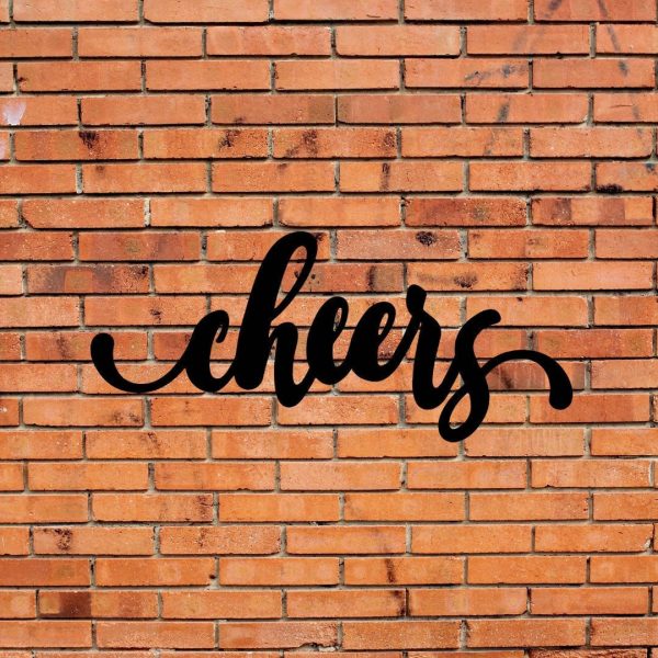 Cheers Sign Cut Metal Sign Wall Decor Metal Sign Metal Art Decorations