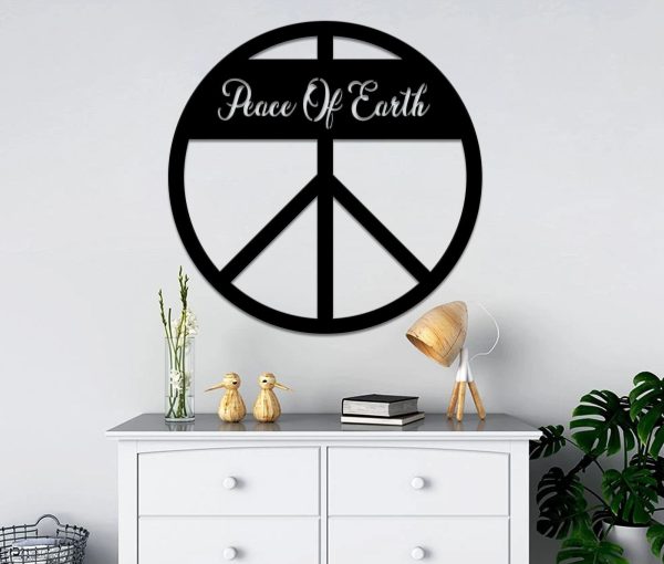 Peace Symbol Metal Wal Art Choose Your Size 12' 14' 18' 24' Or 30' Cho