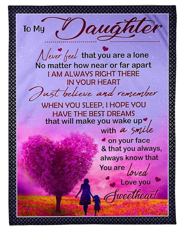 To My Daughter Fleece Blanket When You Sleep Fleece Blanket