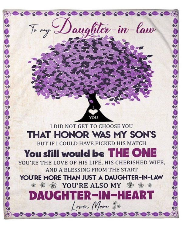 You're Also My Daughter In Heart Purple Tree To Daughter In Law Fleece