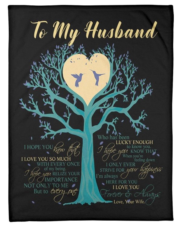 I Love You Forever And Always Great Gift For Husband Fleece Blanket - Image 5