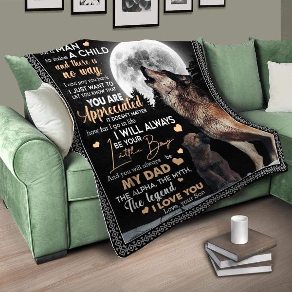 I Know It's Not Easy Full Moon Howling Wolf Soft Fleece Blanket Gift - Image 2