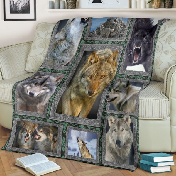 3d Huge Wolf Funny Wolves Gift Fleece Blanket - Image 3