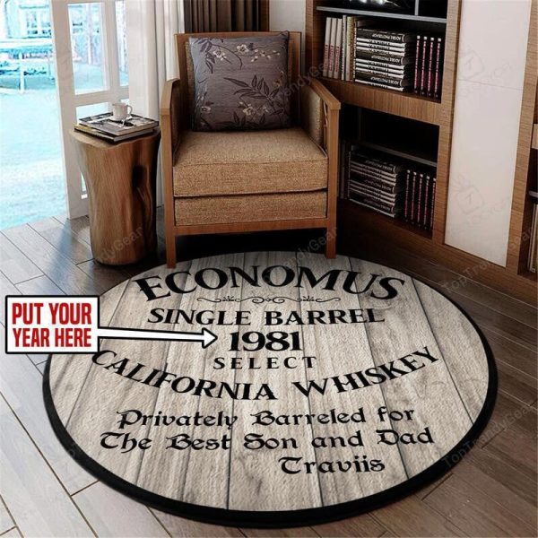 Personalized Whiskey Bar Living Room Round Mat Circle Rug - Image 5