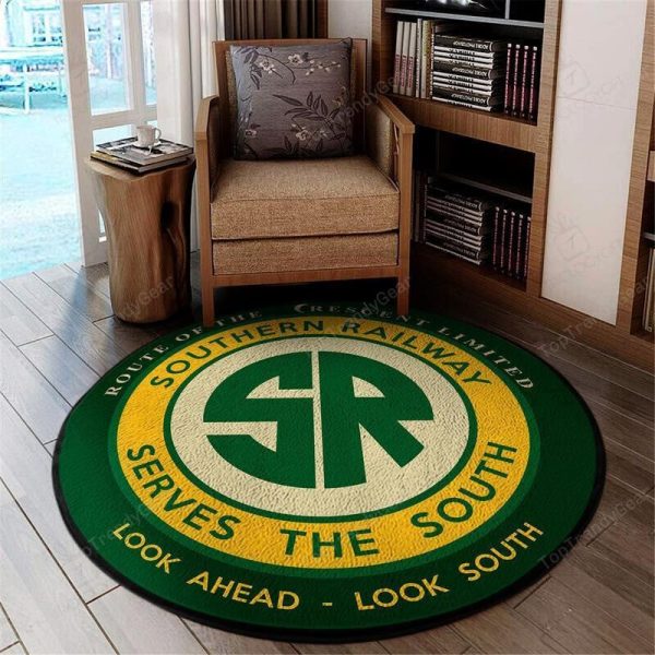 Sou Living Room Round Mat Circle Rug Sou Southern Railway - Image 2