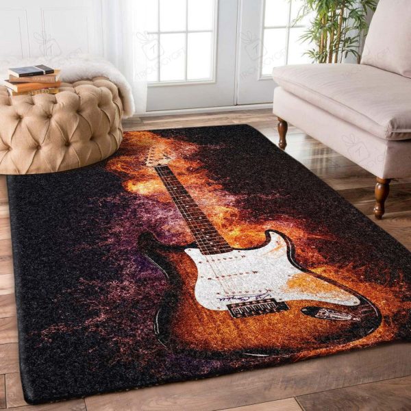 Guitar Ni26478 Rectangle Rug Decor Area Rugs For Living Room Bedroom Kitchen Rugs Home Carpet Flooring Rs014852 Print