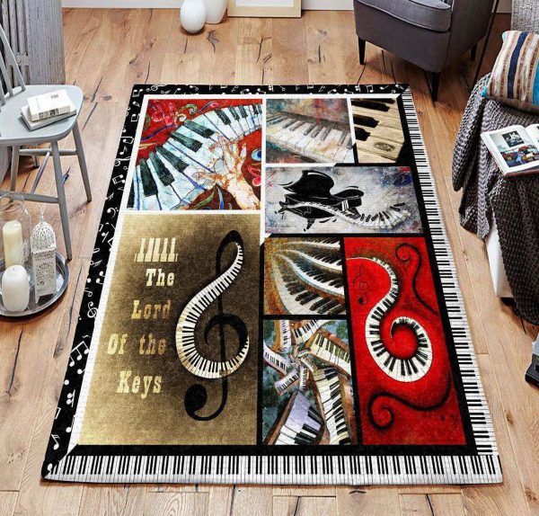 Piano Rectangle Area Rugs Carpet For Living Room, Bedroom, Kitchen Rugs, Non-Slip Carpet Rp124012 Print