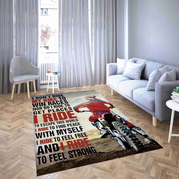 Poster I Don T Ride My Bike Rectangle Area Rugs Carpet For Living Room, Bedroom, Kitchen Rugs, Non-Slip Carpet Rp124223 Print