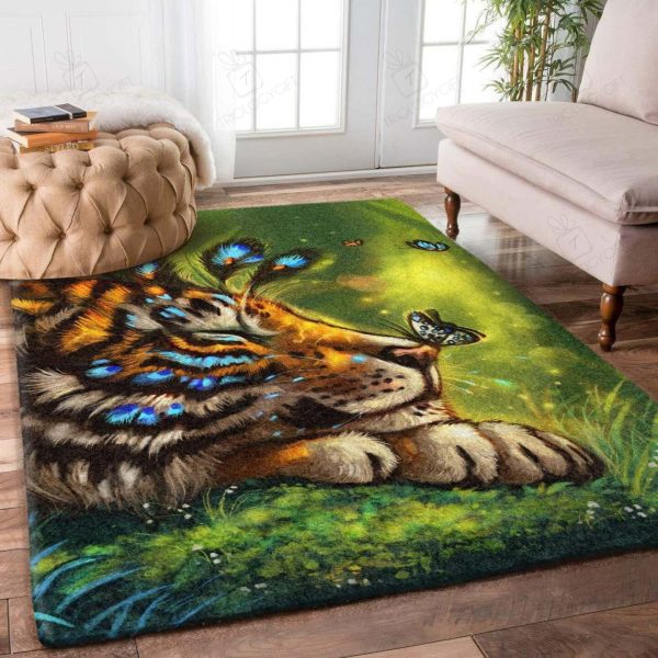 Tiger Rectangle Area Rugs Carpet For Living Room, Bedroom, Kitchen Rugs, Non-Slip Carpet Rp126429 Print